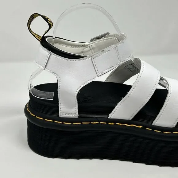 Dr Martens Blaire Quad White Hydro Leather Sandals Womens Size 9 STORE MODEL - Picture 4 of 16